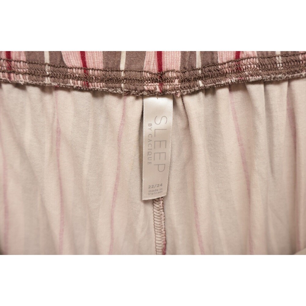 Sleep By Cacique Pajama Pants 22/24 Womens Plus Size Striped Pockets Multicolor - Picture 2 of 8